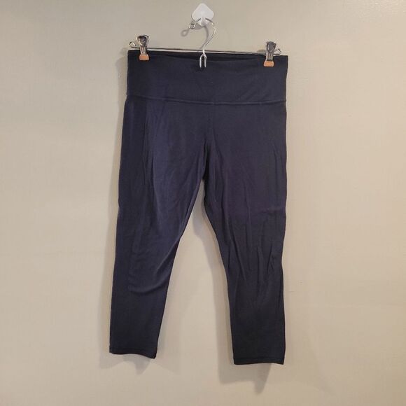 Athleta Navy Mid Rise capri style leggings Size Small - Picture 1 of 5